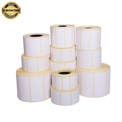 Picture of Barcode Labels | 38x25mm - 1000 Labels per Roll | Direct Thermal (DT) Stickers | Smudge-Free, Fade-Resistant, High-Quality Print for Barcode, Packaging Labels & Tags, Inventory Labels, Addressing | Premium Self-Adhesive Thermal Labels - White(10Roll/10000pcs)