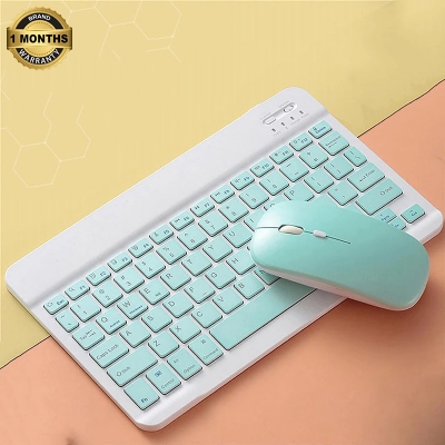 Picture of Ultra-Thin Rechargeable Keyboard & Mouse Combo – Sleek, Ergonomic, and Seamlessly Compatible with Laptops, Tablets, iPads, iPhones & Smartphones(Green)