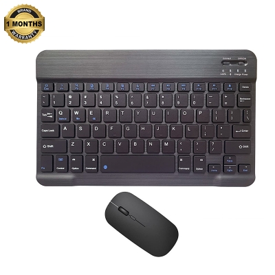Picture of Ultra-Thin Rechargeable Keyboard & Mouse Combo – Sleek, Ergonomic, and Seamlessly Compatible with Laptops, Tablets, iPads, iPhones & Smartphones(Black)