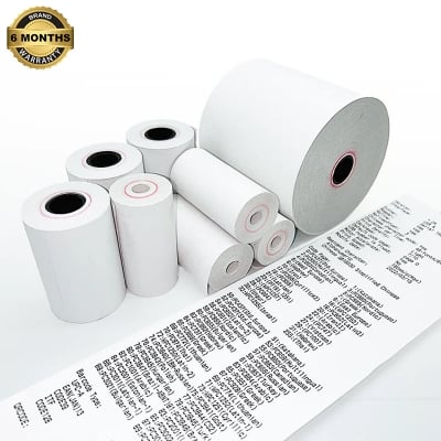 Picture of 78×60mm Thermal POS Paper Rolls – Compatible with 3-Inch (80mm) Rongta Receipt Printers – Fade-Resistant and Durable(20 Rolls)