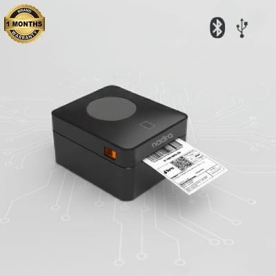Picture of Versatile Label + POS Receipt Printer  USB and Bluetooth  Ideal for Printing 4x6, 3x4, and 2x3 Inch Labels for Daraz, Steadfast Courier Sticker  Barcode Label Maker  Compatible with PCs, Laptops, and Smartphones  Direct Thermal Printing Tech - Nadra(Black)