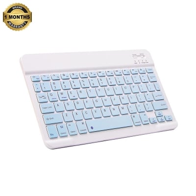 Picture of Bluetooth Keyboard Rechargeable for Tablets, iPads, iPhones, Smartphones, and Laptops  Stylish, Ergonomic, Ultra-Slim Rechargeable Wireless Mini Nadra Keyboard  Ideal for professionals, students, and travelers(Blue)