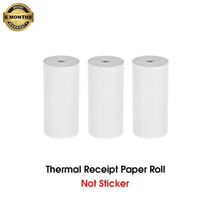 Picture of 3pcs 57*30mm Thermal Paper Roll/thermal Sticker paper roll/Multicolor thermal Paper Roll for Mini Printer, Label Printer, Thermal Printer(White 3 Rolls)