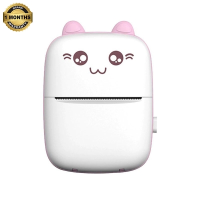 Picture of Portable Thermal Mini Printer 58mm Label Sticker Printer and Photo Printer with Wireless Bluetooth Nadra C9 Pink and Blue(Pink)