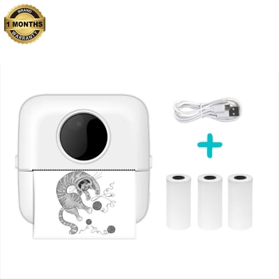 Picture of Mini Printer Portable Bluetooth Label Printer for Study Notes, To-Do Lists, Journal Printing, and Label Creation - Nadra-x5(White)