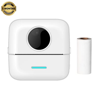Picture of Photo Printer Pocket Label Maker 200dpi Bluetooth Thermal Printer for Work Plan Memo Study Notes List Journal Printing, Nadra-X5(White)