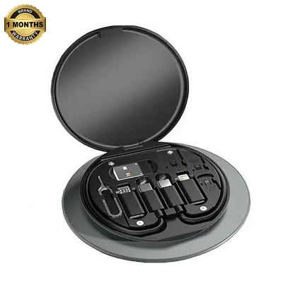 Picture of 5-in-1 Multifunctional Charging Cable Kit - 60W Fast Charging  USB, Type-C, Lightning Compatibility  Travel Office Phone Organizer  Must-Have Accessories - Includes Card Removal Pin(Multicolor)