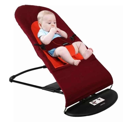 Picture of Foldable Soft Newborn Baby Bouncing Chair Seat Safety Balanced Rocking Bouncer - Multicolor