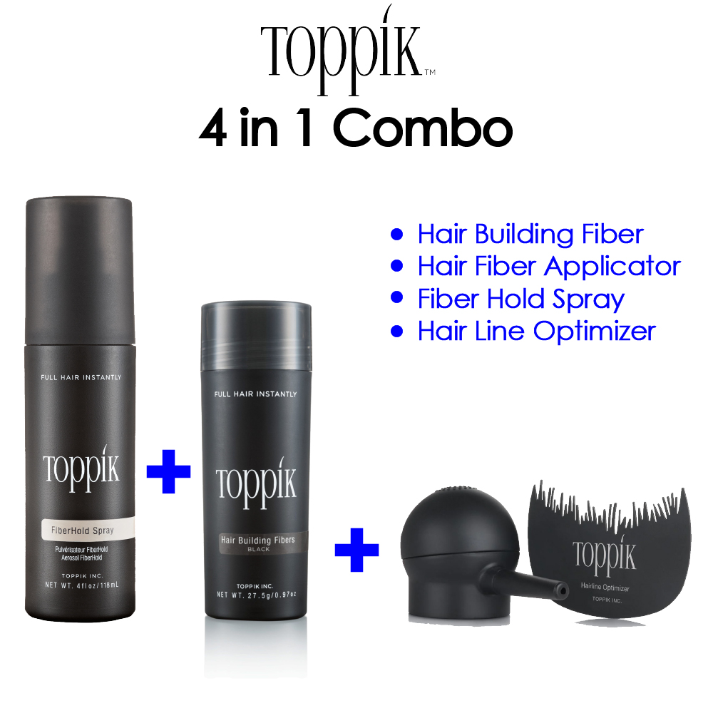 Picture of Toppik 4 in 1 Hair Fiber Combo set