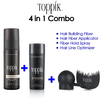 Picture of Toppik 4 in 1 Hair Fiber Combo set