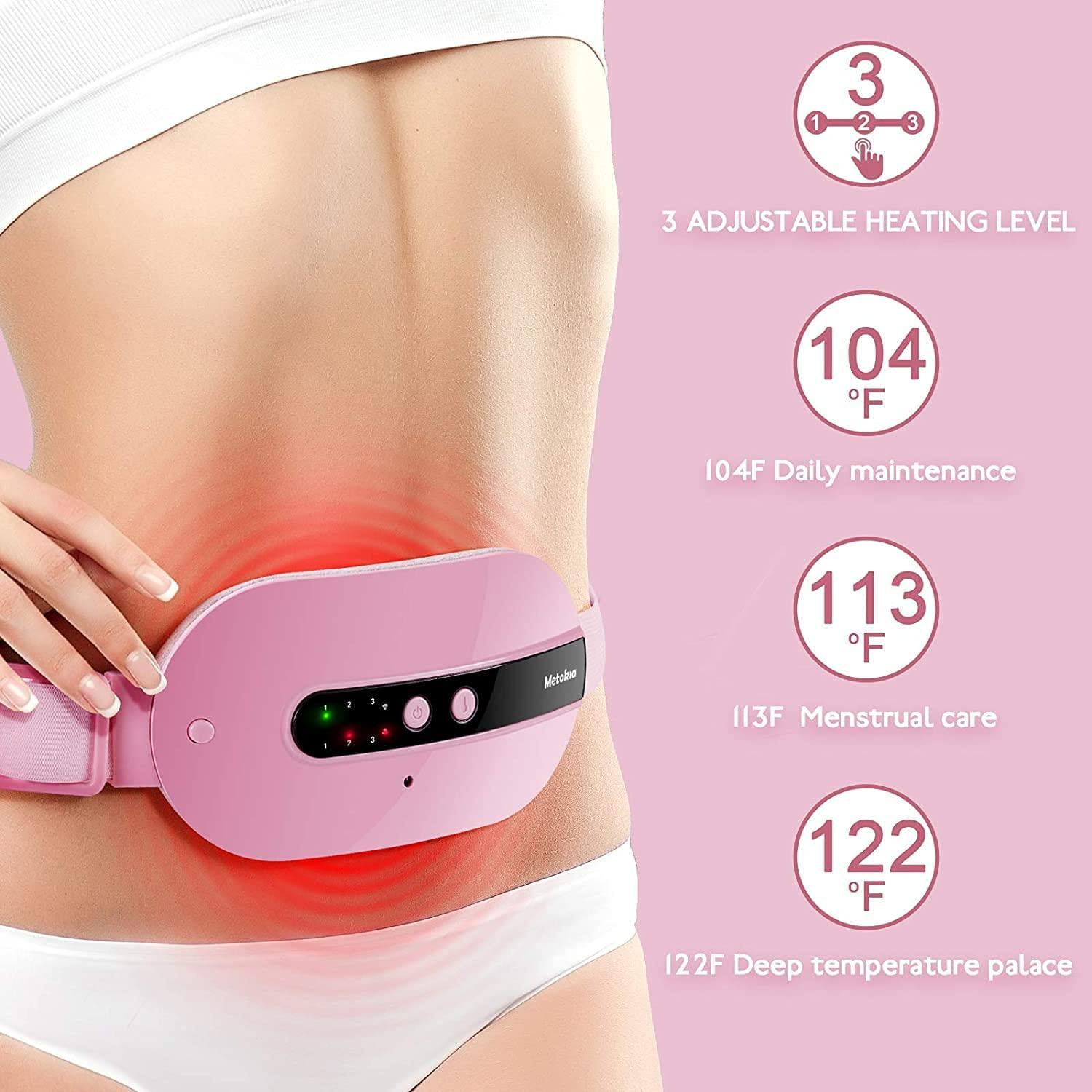 Picture of Heating pad for Period Cramps & Vibration sliming Massage belt - Pink