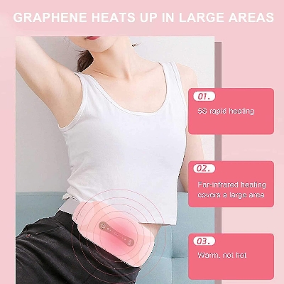 Picture of Heating pad for Period Cramps & Vibration sliming Massage belt - Pink