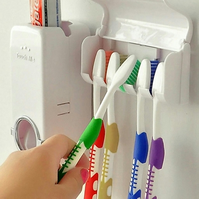 Picture of Automatic Toothpaste Dispenser with Toothbrush Holder - Multicolor