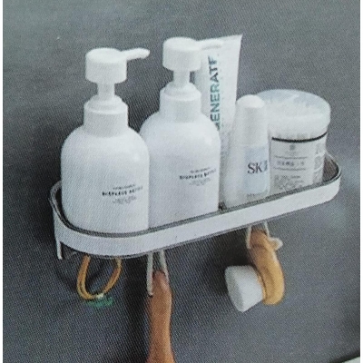Picture of Wall shelf multiple hook storage - Multicolor
