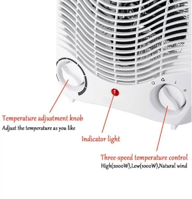Picture of NOVA 2000W Electric Room Heater 220V - Multicolor