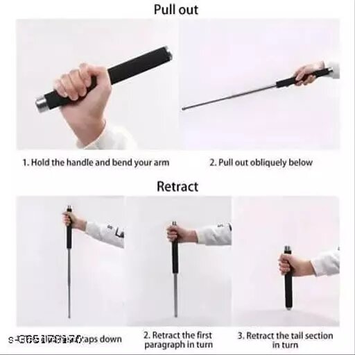 Picture of Stainless Steel Safety Stick Fighting Training Emergency Survival Kit FOR SELF DEFENCE - Multicolor