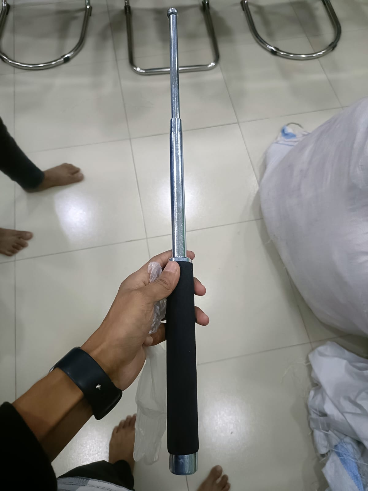 Picture of Stainless Steel Safety Stick Fighting Training Emergency Survival Kit FOR SELF DEFENCE - Multicolor