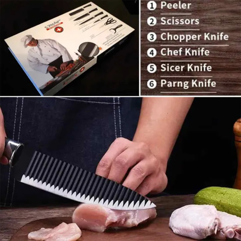 Picture of Zepter international Kitchen Knife Set (6pcs) 4x knives 1x scissor 1x ceramic peeler 6 pc