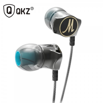 Picture of QKZ DM7 Zinc Alloy In-Ear Earphone - Gray - Headphone - Ear Phone - Best Earphone (Deep Gray)