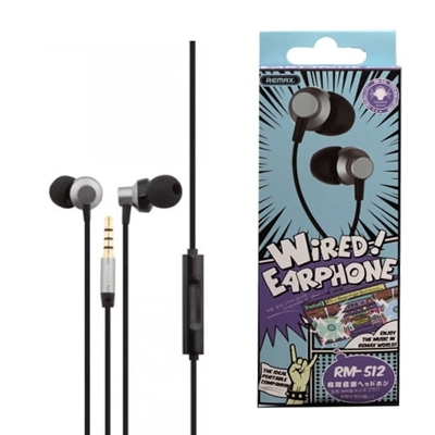 Picture of REMAX RM 512 High Performance Wired In Ear Earphone Stereo with Mic (Black)