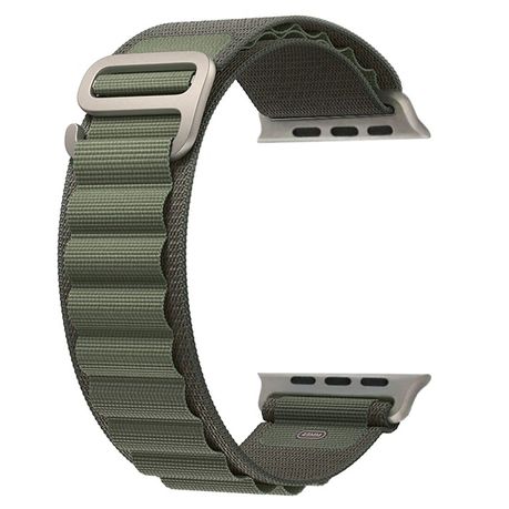 Picture of Nylon Straps 49mm 45mm 44mm 42mm Band for Apple Watch KD99 HW8 DT8 S8 Max T800 W68 TW8 HW8 Watch 8 Ultra GS8 Ultra N8 ZD8 Ultra Watch Series 8 Ultra Smart Watch Trail Metal Hook Loop Strap (Green,Freesize)