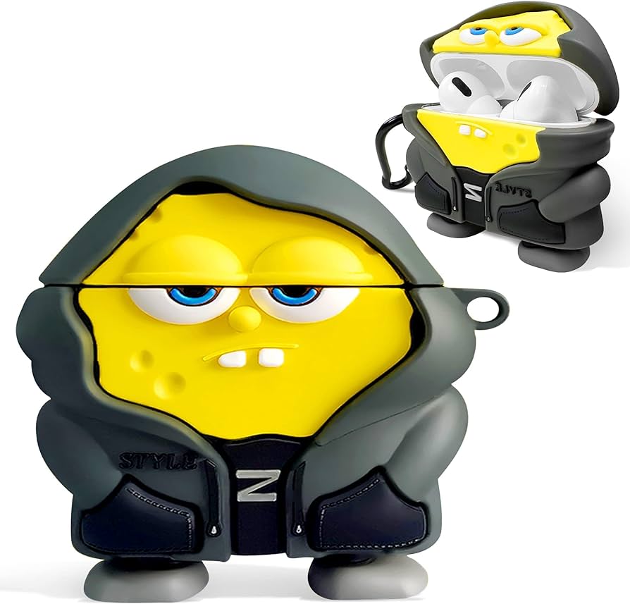 Picture of Only Cover For Airpods Pro/ Pro 2nd Gen Premium Earbuds Protective Cover (SpongeBob Yellow)