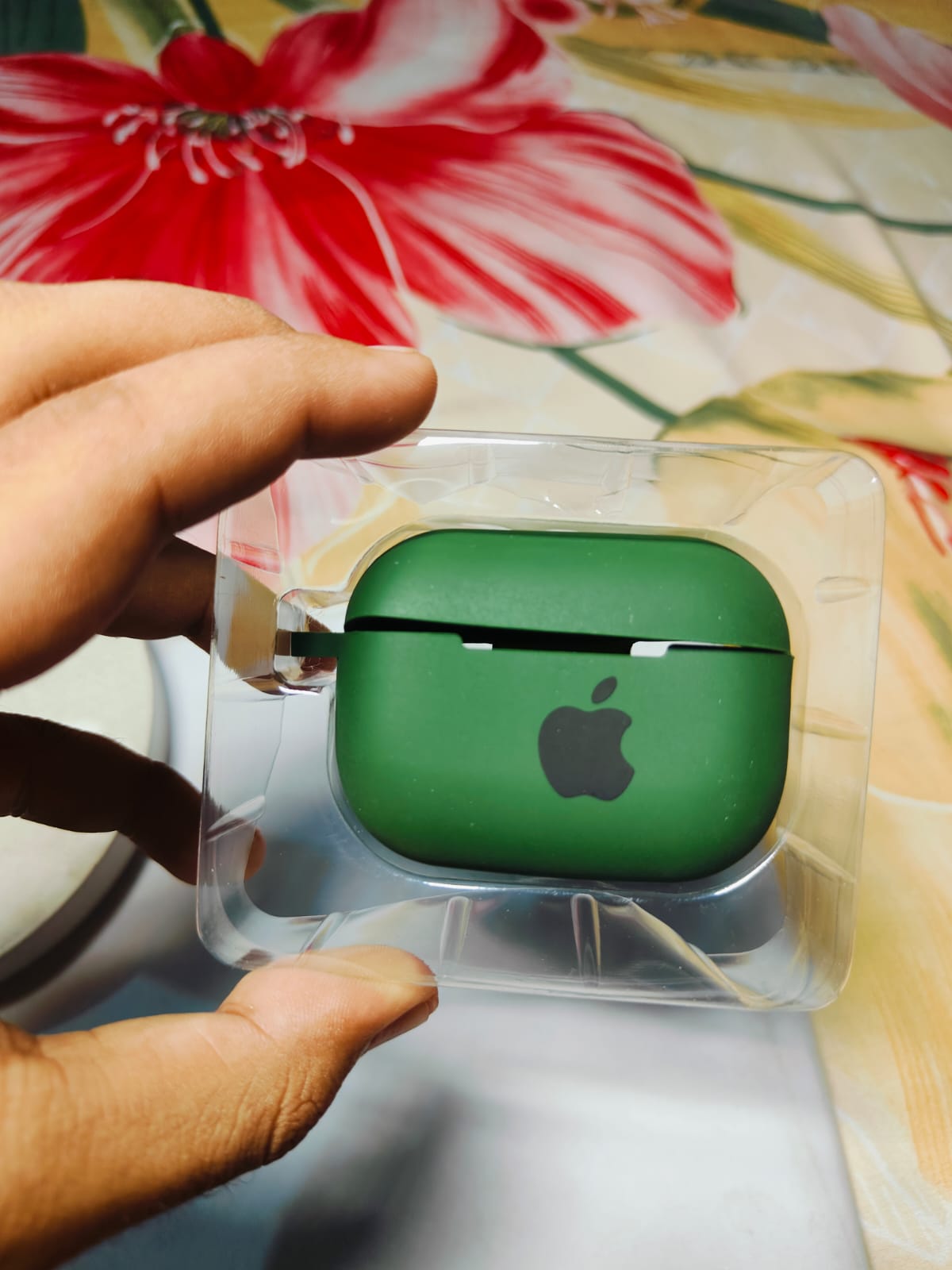 Picture of Only Cover For Airpods Pro/ Pro 2nd Gen Premium Earbuds Protective Cover (Apple logo green)