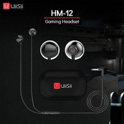 Picture of Uiisii Hm 12 Super Bass Stereo In Ear-Phone With Pouch - High-Quality Audio Immersion With Uiisii Hm 12 In Ear-Phone - Including A Protective Pouch (Black)
