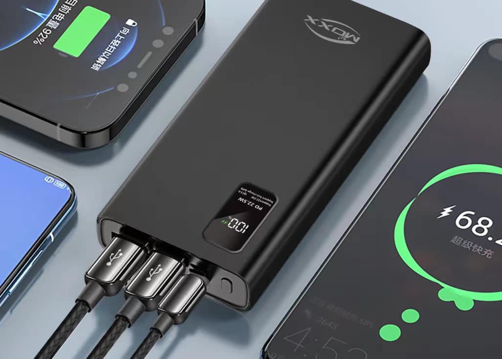 Picture of MOXX 22.5W 20000 Digital Display Quick Charge Power Bank (MP-20) - Super fast charging Power Bank (20000 mah)