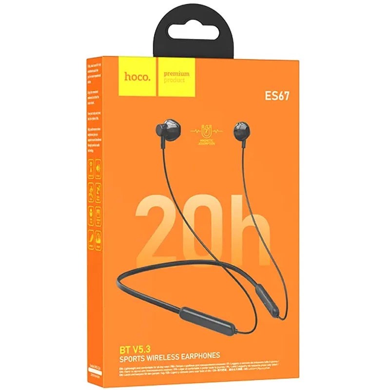 Picture of Hoco ES67 Sports Bluetooth Wireless Neckband Earphone (Black)
