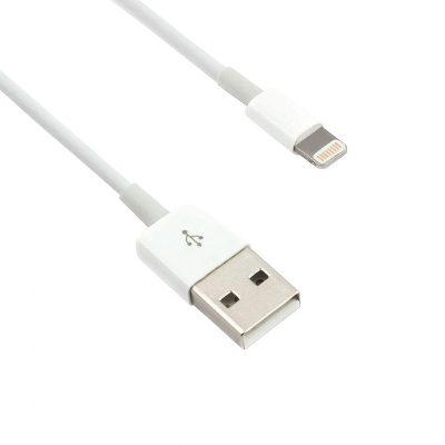 Picture of USB Charging Cable For iPhone Apple iPhone 6, iPhone 7, iPhone 8, iPhone 9, iPhone 10, iPhone 11 iPhone Cables (White)