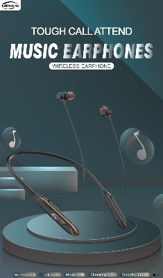 Picture of MOXX BN300 ENC Magnetic Control Wireless Neckband with Touch Control Feature- Best Battery Backup- HD Call (Black)