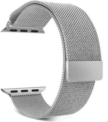 Picture of 42mm/44mm/45mm/49mm Magnet Metal Replacement Strap For Smart Watch - Black - A Stylish and Durable Replacement Strap for Your Smartwatch (Silver,Freesize)
