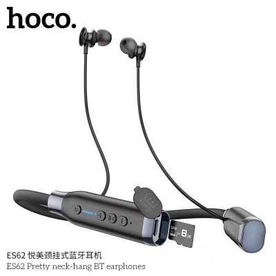 Picture of Hoco ES62 Pretty Dual Play Mode Wireless Bluetooth V5.3 Neckband Headsetss with Powerful Bass / Music Time 120 Hours (Black)
