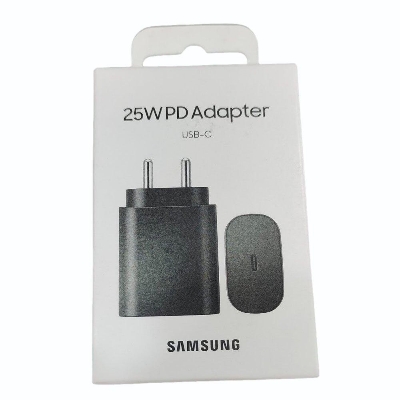 Picture of 25W Pd Type C Charger Fast Charging  USB-C 25 Watt Power Adapter USB Wall Charger For Samsung Mobile (Black Adapter Only)