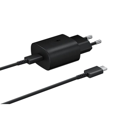 Picture of 25W Pd Type C Charger Fast Charging  USB-C 25 Watt Power Adapter USB Wall Charger For Samsung Mobile (With Cable)