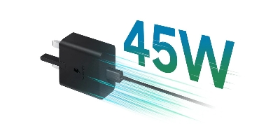 Picture of 45W PD Fast Power Adapter 3 Pin For Samsung Mobile (Black Adapter Only)