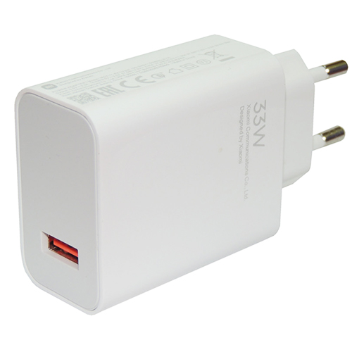 Picture of Xiaomi Fast Charger 33W QC3.0 Quick Charge Adapter USB Type-C For Xiaomi MI 10 Pro MI 9 Pro Redmi Note8 Note 7 K20 K30 Pro Mix3 Max3 (White)