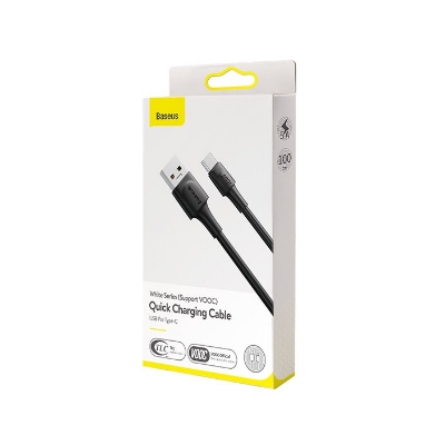 Picture of Baseus Cafule USB Type C Cable 3A 1 Meter Nylon Braided Wire (Black)