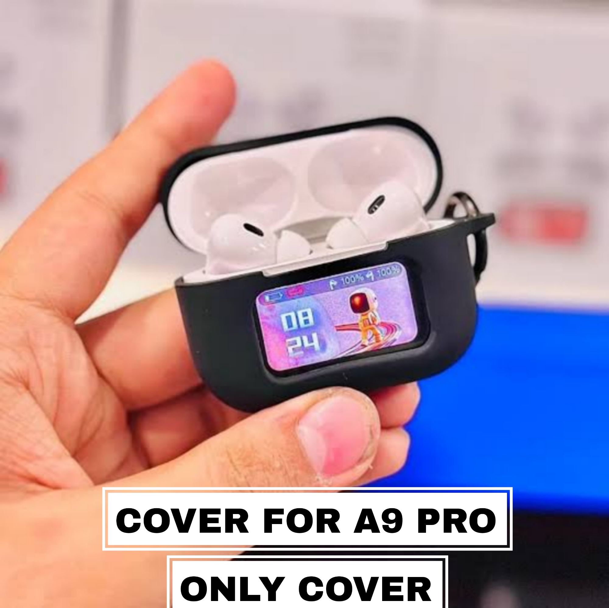 Picture of (Only Cover) Silicone Case For Airpods A9 pro Touch Screen Display Protective Cover (Multicolor)