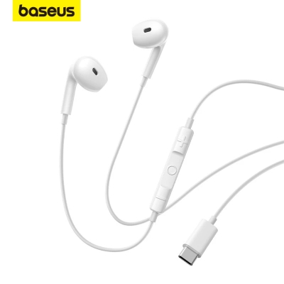 Picture of Baseus Encok C17 Type-C In-Ear Earphone - Headphone - Best Quality Earphone (White CZ19)