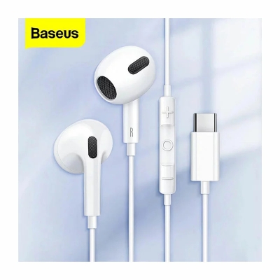 Picture of Baseus Encok C17 Type-C In-Ear Earphone - Headphone - Best Quality Earphone (White)
