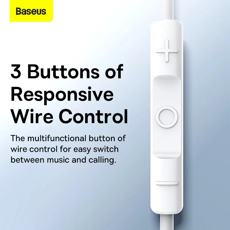 Picture of Baseus Encok C17 Type-C In-Ear Earphone - Headphone - Best Quality Earphone (White)