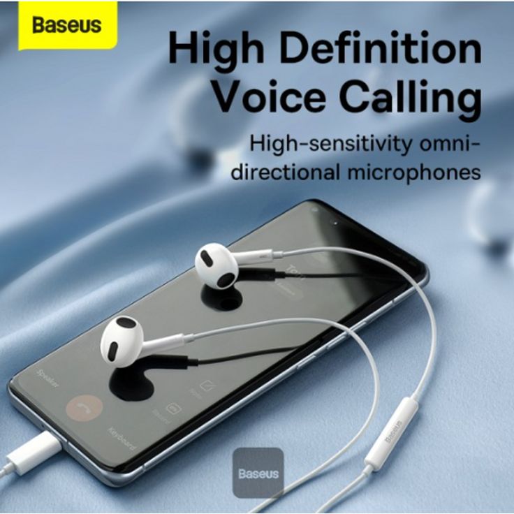 Picture of Baseus Encok C17 Type-C In-Ear Earphone - Headphone - Best Quality Earphone (White)
