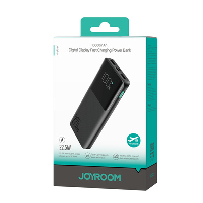 Picture of Joyroom JR-QP191 10000mAh 22.5W LED Display Battery Status Monitoring Power Bank (Black)