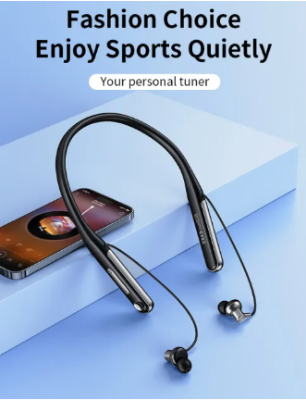 Picture of Tranyoo T-M28 Neck Mounted Sports Wireless Stereo Bluetooth Earphone BT5.3 - Digital Display - best neckband (T-M31(300 Hours))