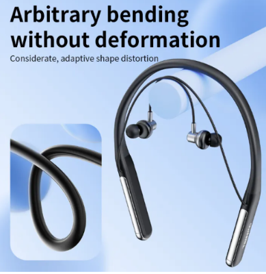 Picture of Tranyoo T-M28 Neck Mounted Sports Wireless Stereo Bluetooth Earphone BT5.3 - Digital Display - best neckband (T-M31(300 Hours))