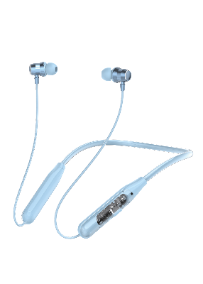 Picture of Moxx BN600 Neckband Bluetooth Headset BT5.4 Sports Headset, Smooth Sound, Magnetic Control- Voice Changer - Bluetooth neckband - best neckband (Sky Blue)