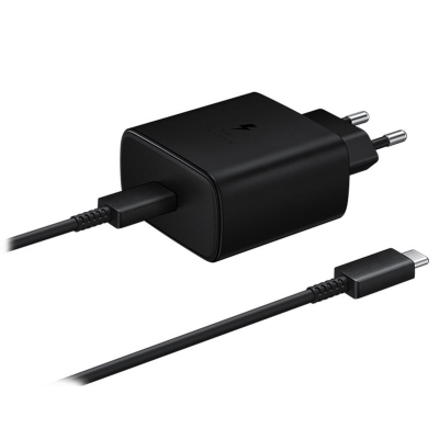 Picture of 45W PD Fast Power Adapter 2 Pin For Samsung Mobile with C to C cable (Cable & Adapter)