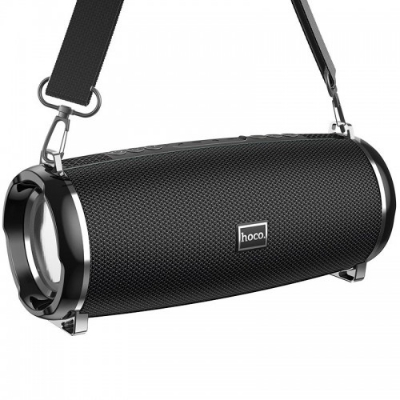 Picture of Hoco HC2 Wireless Bluetooth Speaker Xpress Sound IPX5 Waterproof 52mm Driver 2x5W Output 2400mAh Battery Up to 5 Hours Playback TF Card USB AUX FM Mode Support Portable Bluetooth Speaker (Black)